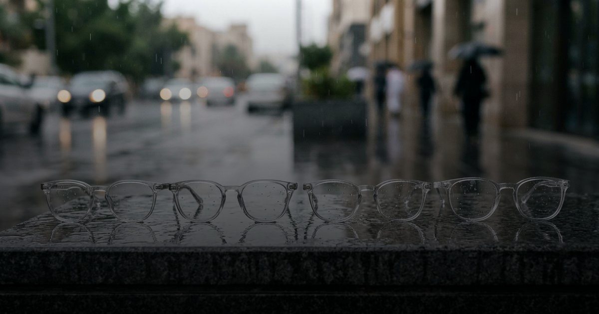 النظارات الشفافة: موضة جديدة رغم الأمطار