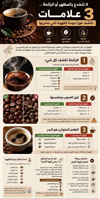 3 علامات تحدد جودة القهوة بسهولة لكل محبي الفنجان