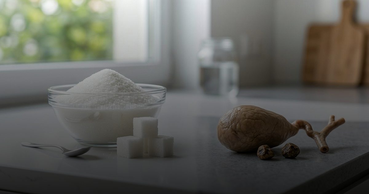 دراسة تكشف: السكر المضاف يزيد خطر حصوات المرارة بنسبة 82%