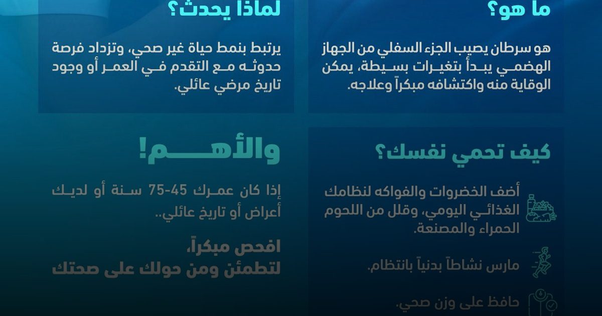 اختيارات يومية بسيطة تحميك من سرطان القولون والمستقيم