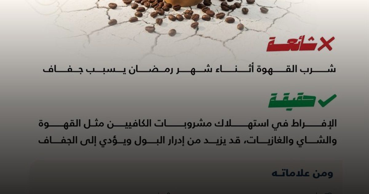 أوهام الكافيين في رمضان: كيف تختار مشروباتك بذكاء لتجنب الجفاف؟