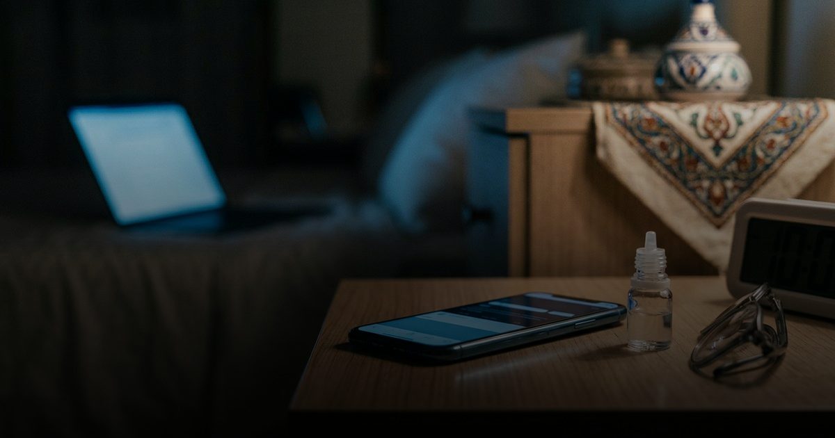 الشاشات وخطرها على صحة العين ليلاً