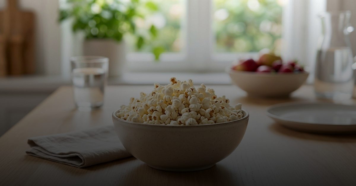 وجبة الفشار الذكية: درع ألياف يحمي قلبك من الأمراض