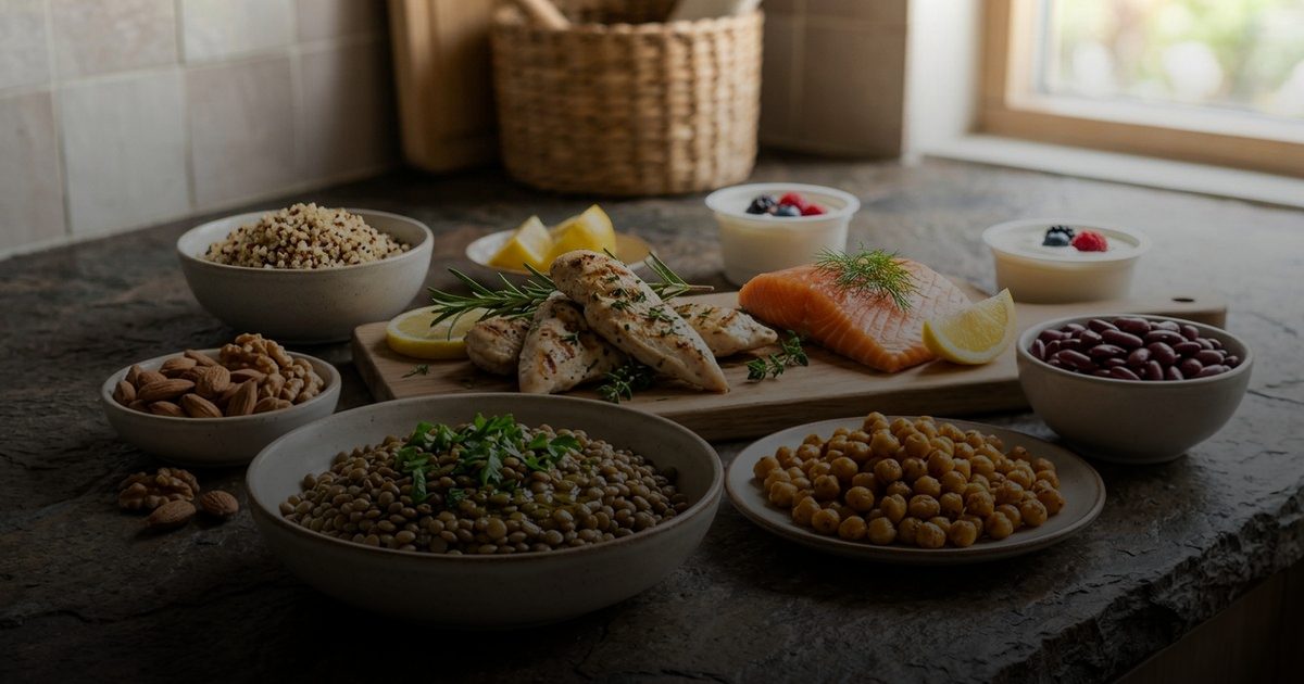 مصادر بروتين نباتية وحيوانية لبناء العضلات