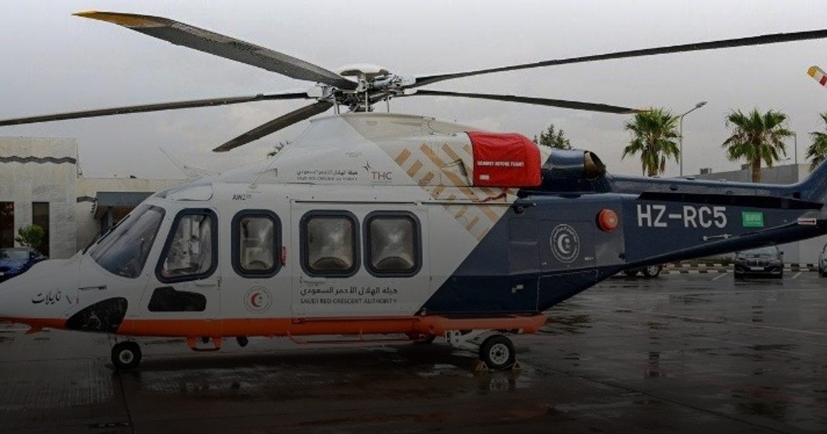الإسعاف الجوي بتجمع حائل ينقل حاجًّا عراقيًّا إلى مستشفى الملك سلمان