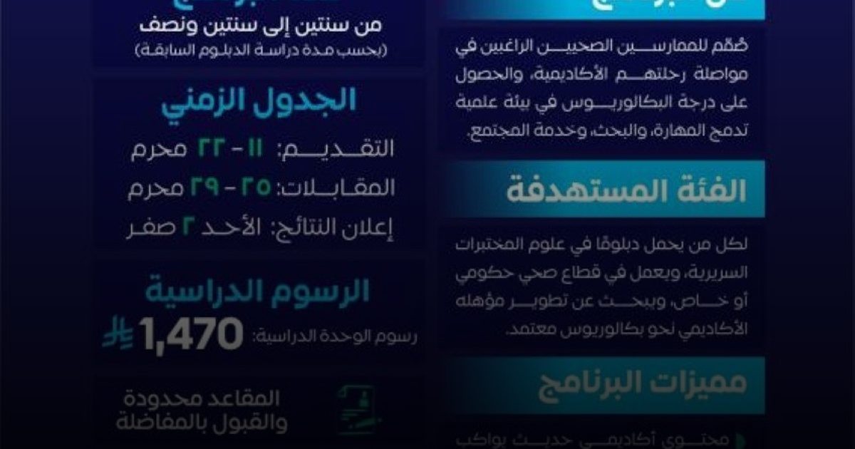جامعة طيبة تطلق برنامج تجسير البكالوريوس في علوم المختبرات السريرية