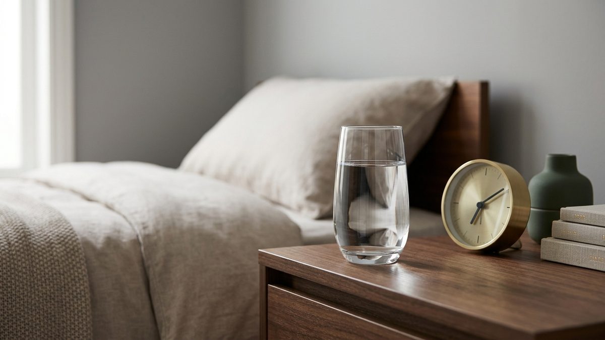 شرب الماء قبل النوم: فوائده الخفية وتحدياته الصحية