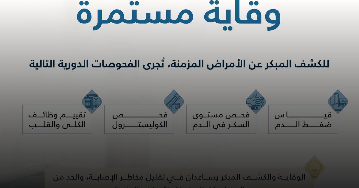 الفحص الدوري.. استثمار في العمر يختصر طريق العلاج