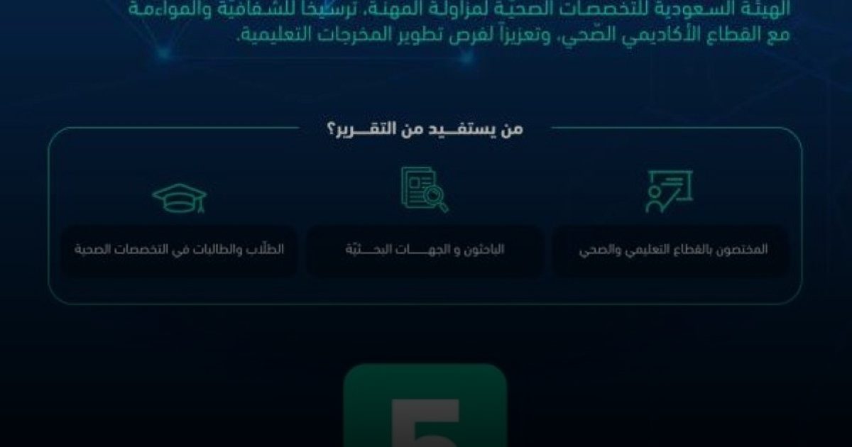 هيئة التخصصات الصحية تكشف عن أداء الكليات الصحية في اختبار الرخصة السعودية