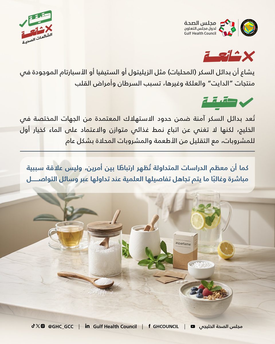 بدائل السكر في الخليج: حقائق جديدة تكشف زيف الشائعات