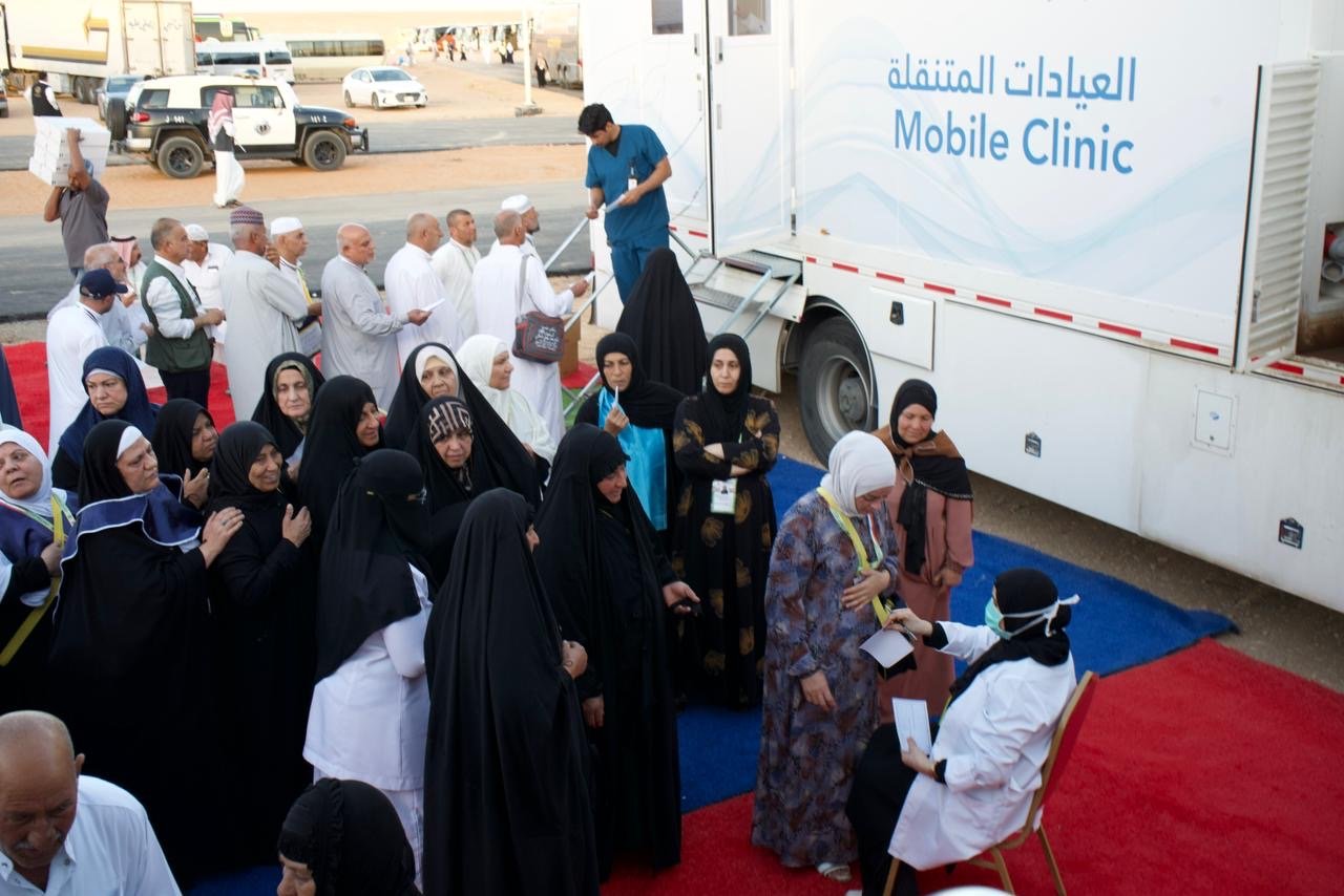 6000 من ضيوف الرحمن يتلقون الخدمات الصحية بمدينة الحجاج بمركز الشقيق في يومين