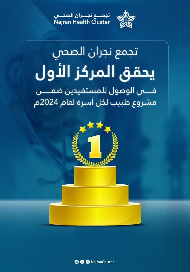تجمع نجران الصحي الأول في الوصول لكل أسرة