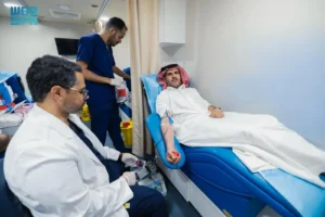 انطلاق حملة التبرع بالدم في المزاد الدولي لمزارع إنتاج الصقور 2025