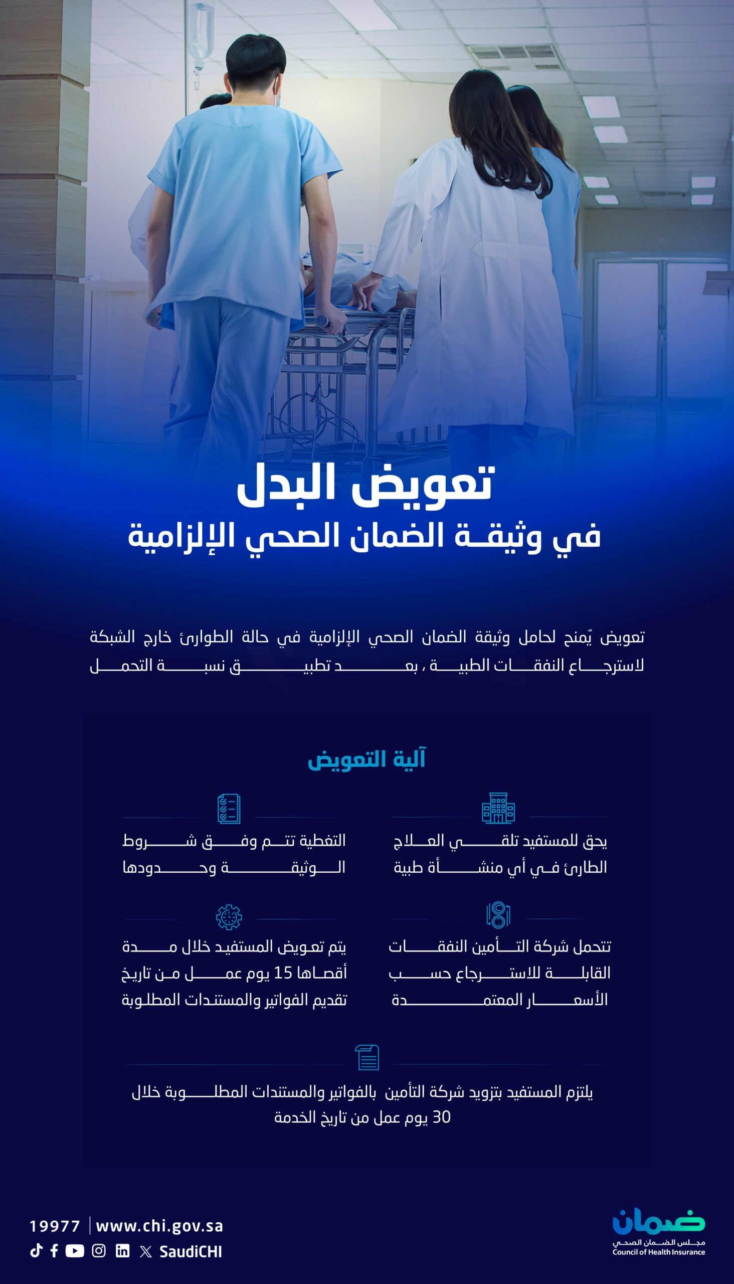 مجلس الضمان الصحي يحدد ضوابط “تعويض البدل” في الحالات الطارئة 