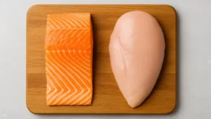 “صراع البروتين”.. من يربح رهان “القلب” بين السلمون والدجاج؟